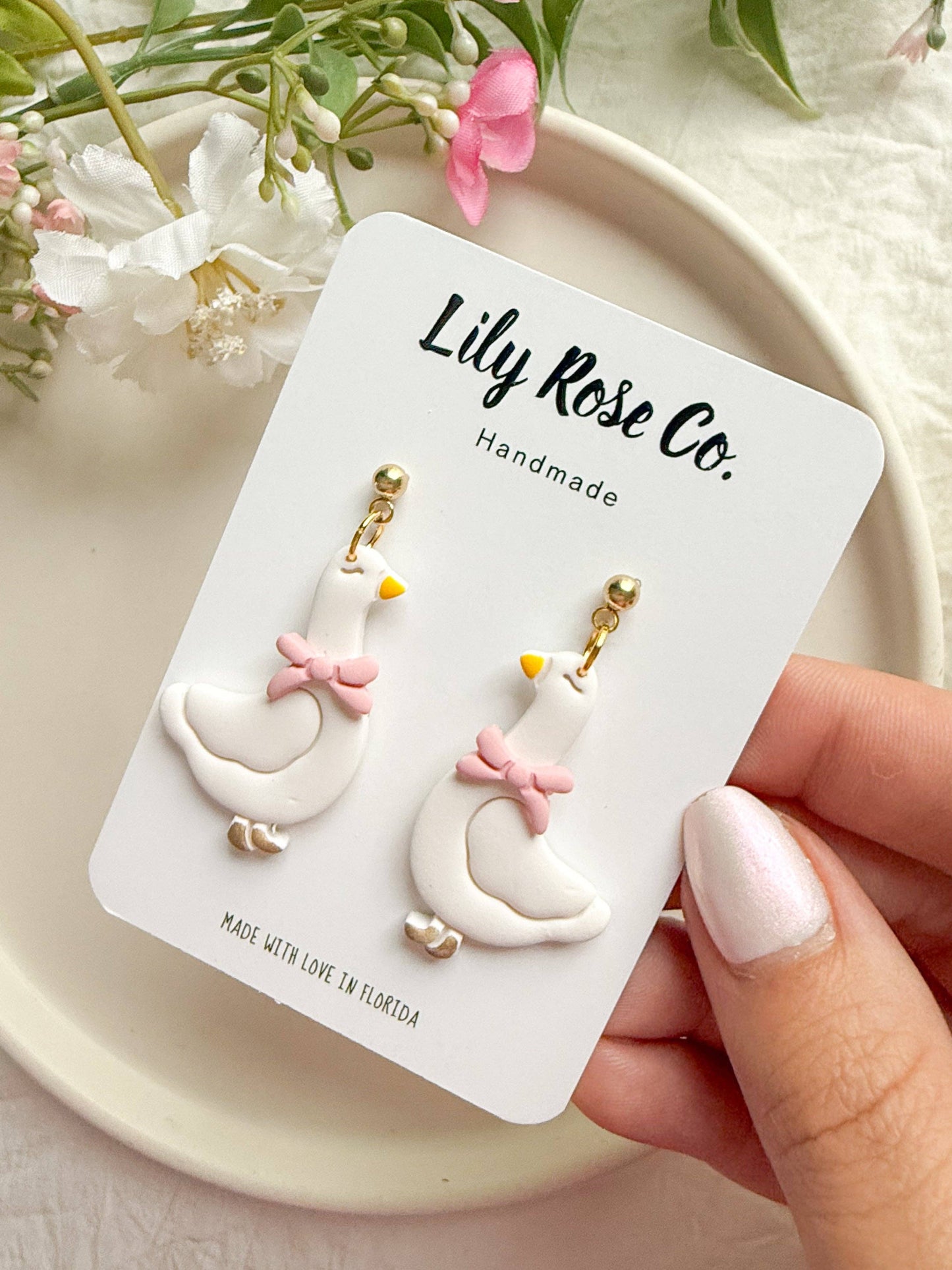 Preppy Geese Earrings
