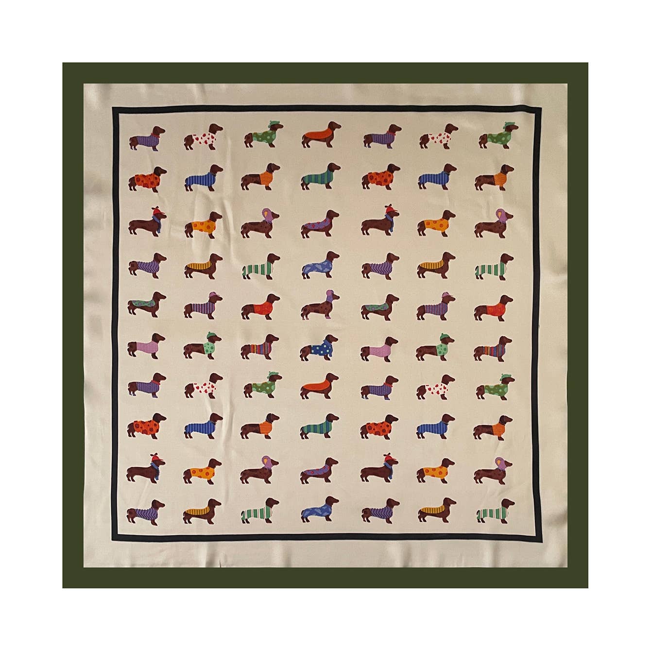 Dachshund Print Bandana Scarf