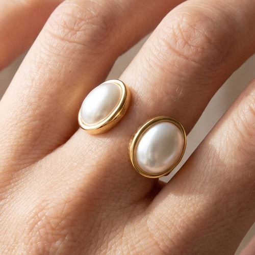 Pearl Open Band Ring