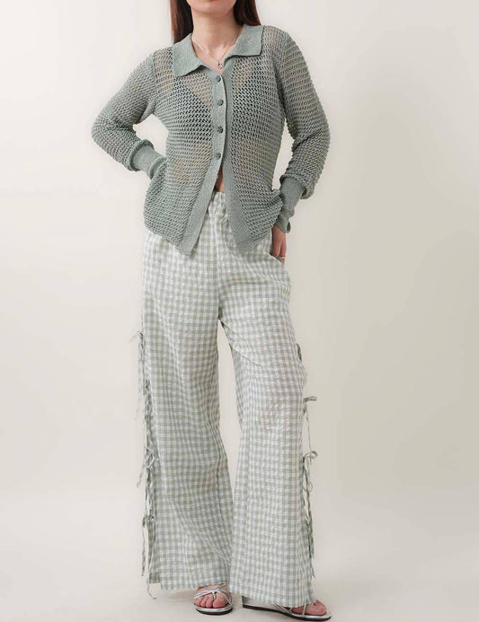 Bow Side Split Pant