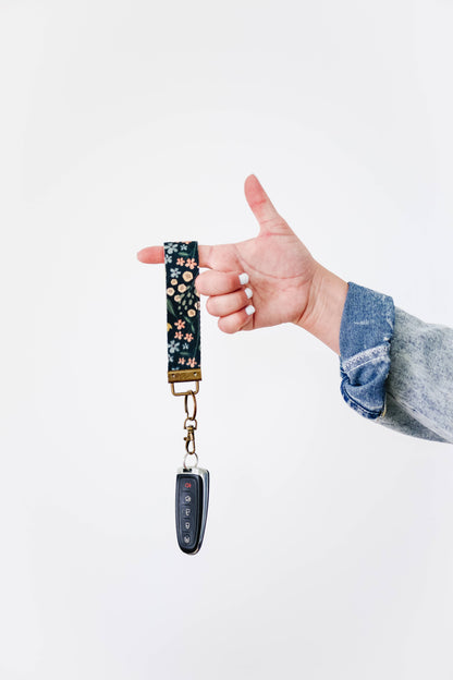 Canvas Wristlet Lanyard Keychain