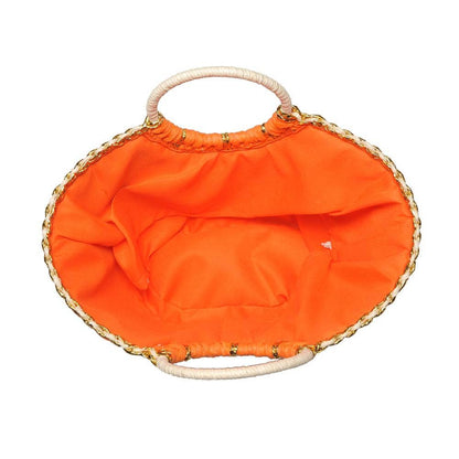 Carmen Straw Summer Beach Top Handle Tote