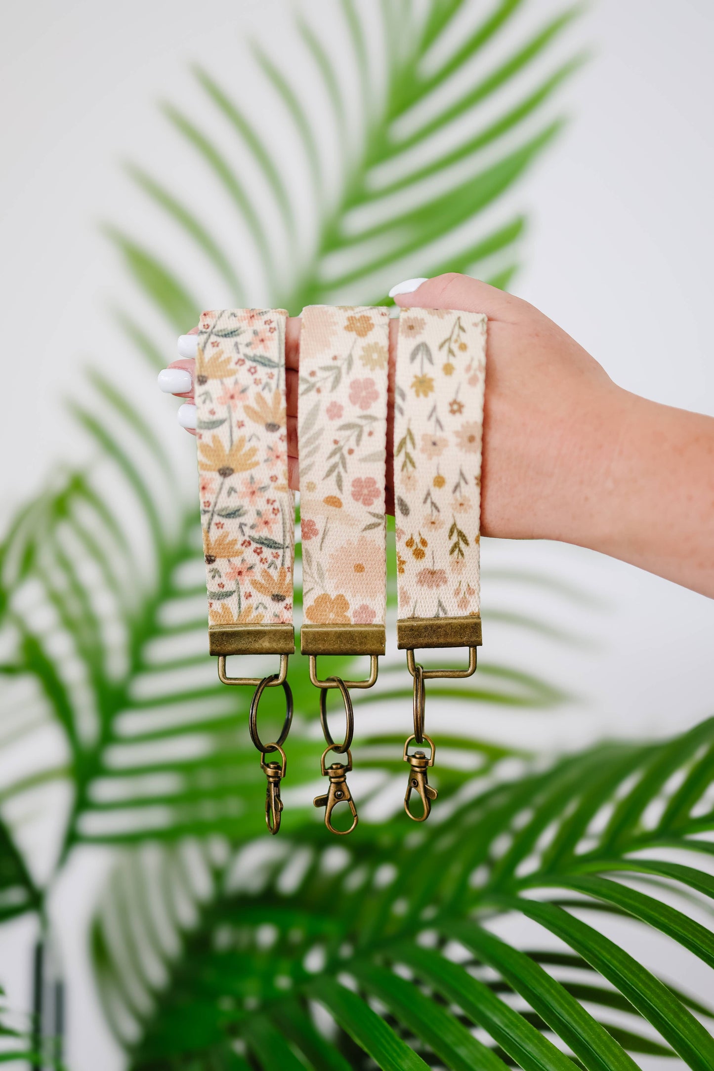 Canvas Wristlet Lanyard Keychain