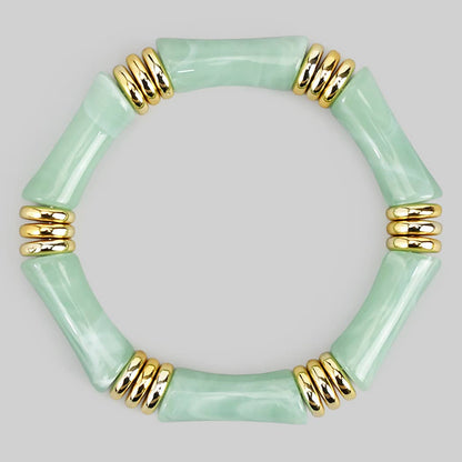 ACRYLIC RESIN BAMBOO STRETCH BRACELET