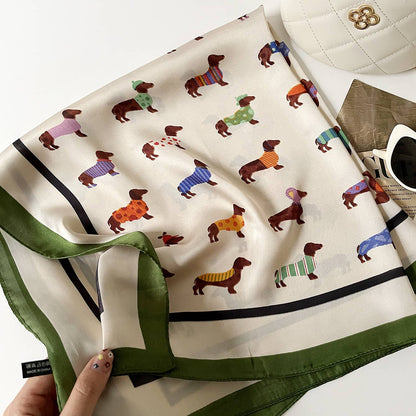 Dachshund Print Bandana Scarf