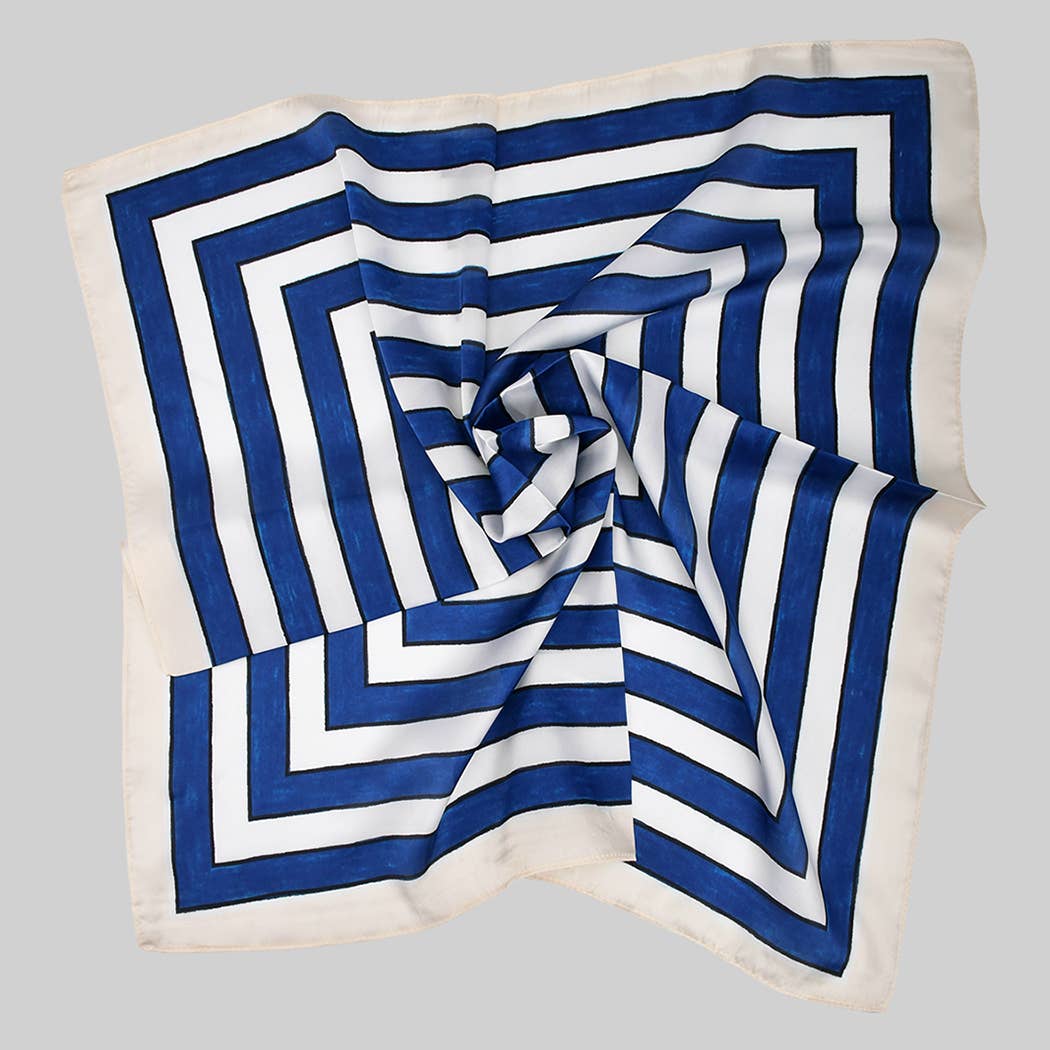 WATERCOLOR SQUARE PATTERN SILKY SQUARE SCARF