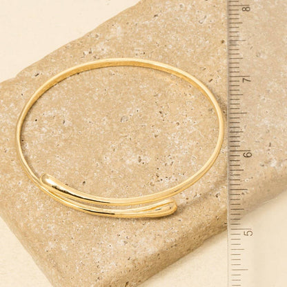Minimalist Gold Dipped Bangle Wrap Bracelet