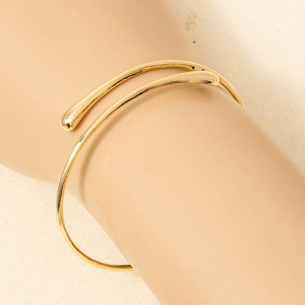 Minimalist Gold Dipped Bangle Wrap Bracelet
