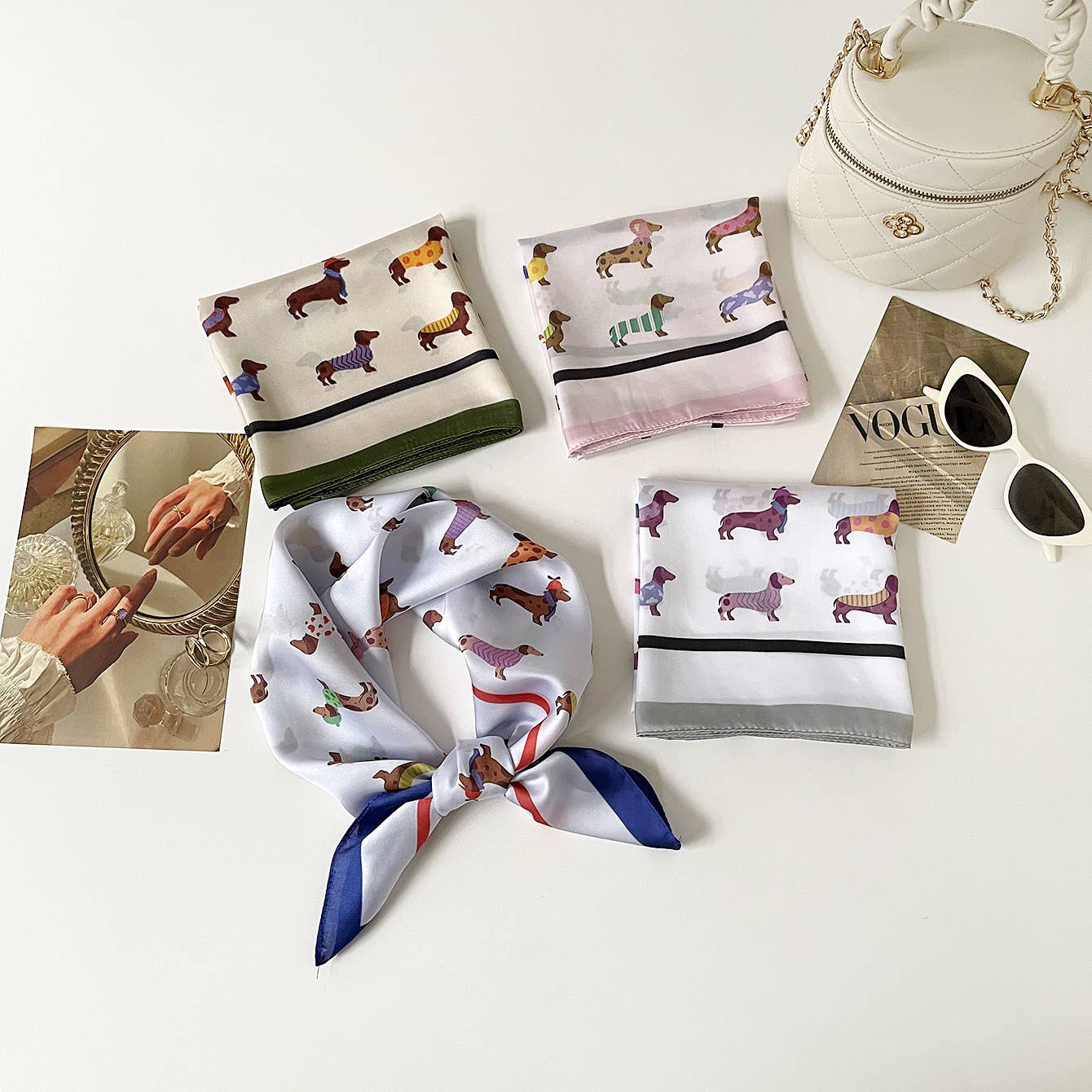 Dachshund Print Bandana Scarf