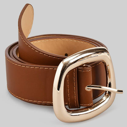 Square Faux Leather Belt