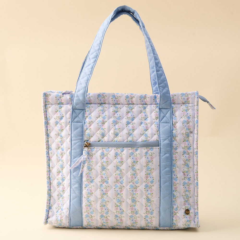 The Everyday Quilted Tote Bag-Petal