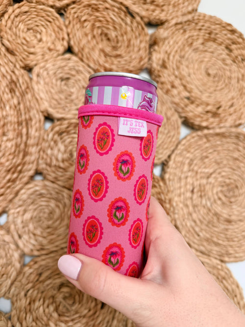 Slim Can Sleeve-Floral Portrait