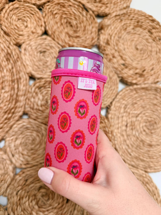 Slim Can Sleeve-Floral Portrait