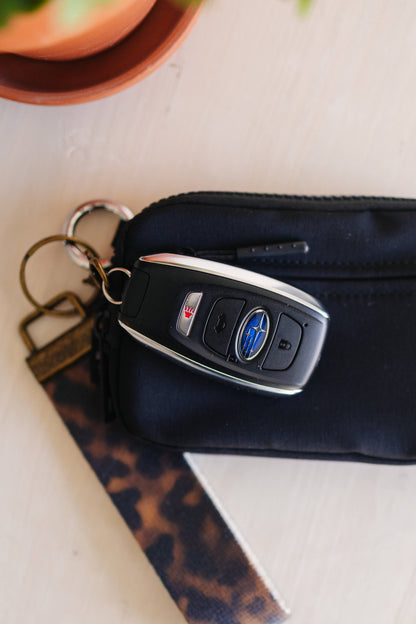 Canvas Wristlet Lanyard Keychain