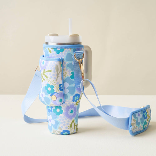 Tumbler Sling-Beyond Blooms Blue Green