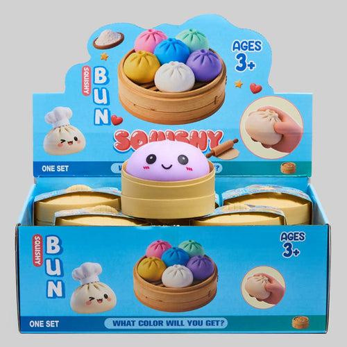 SQUISHY STEAMED DUMPLING BUN DOZEN SOLID MYSTERY PACK