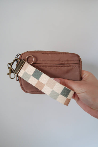 Canvas Wristlet Lanyard Keychain
