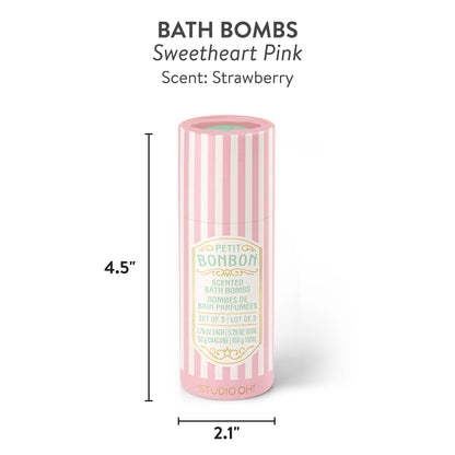 Petit Bonbon Sweetheart Pink Bath Bombs