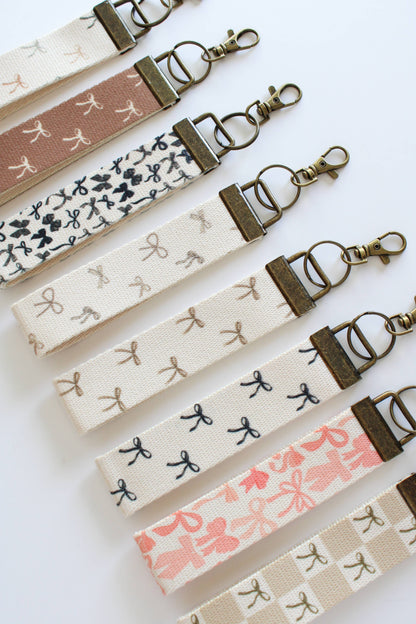 Canvas Wristlet Lanyard Keychain
