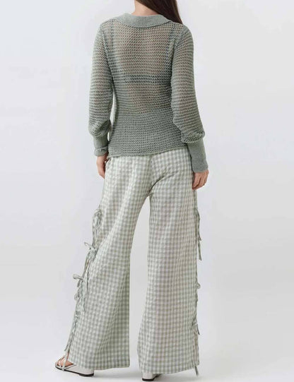 Bow Side Split Pant