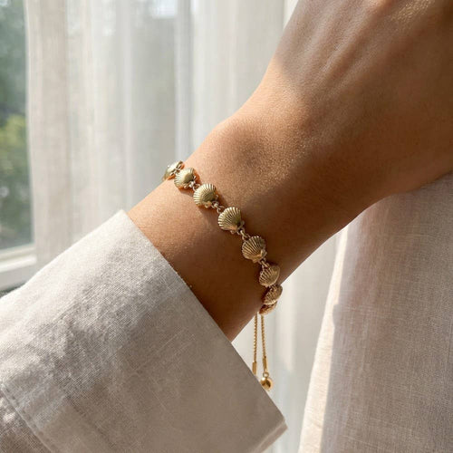Sea Shell Link Chain Bracelet
