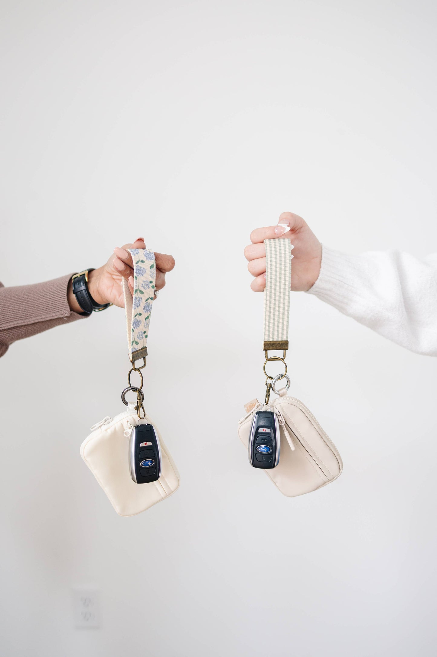 Canvas Wristlet Lanyard Keychain