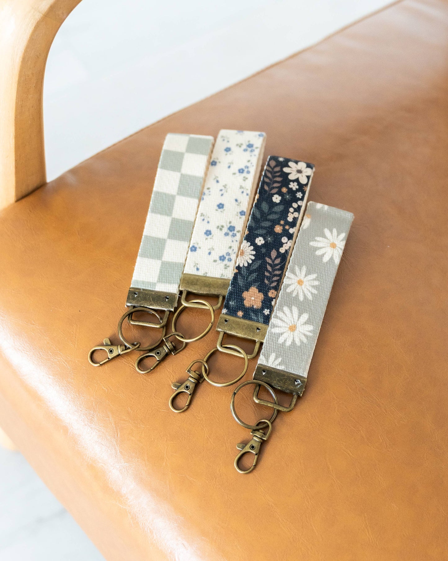 Canvas Wristlet Lanyard Keychain