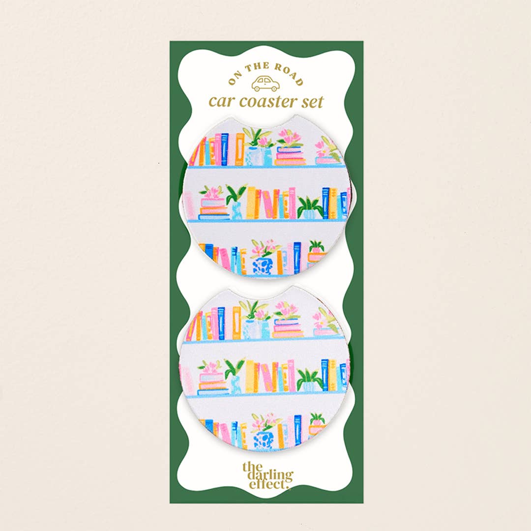 Book Shelf Coaster Set