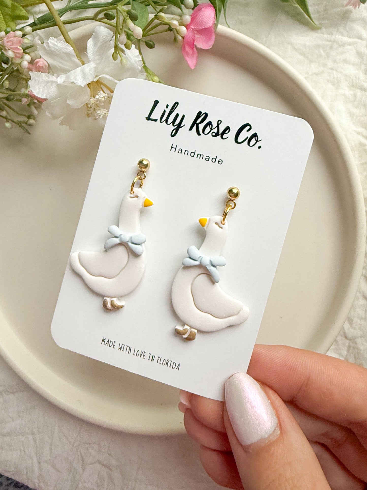 Preppy Geese Earrings