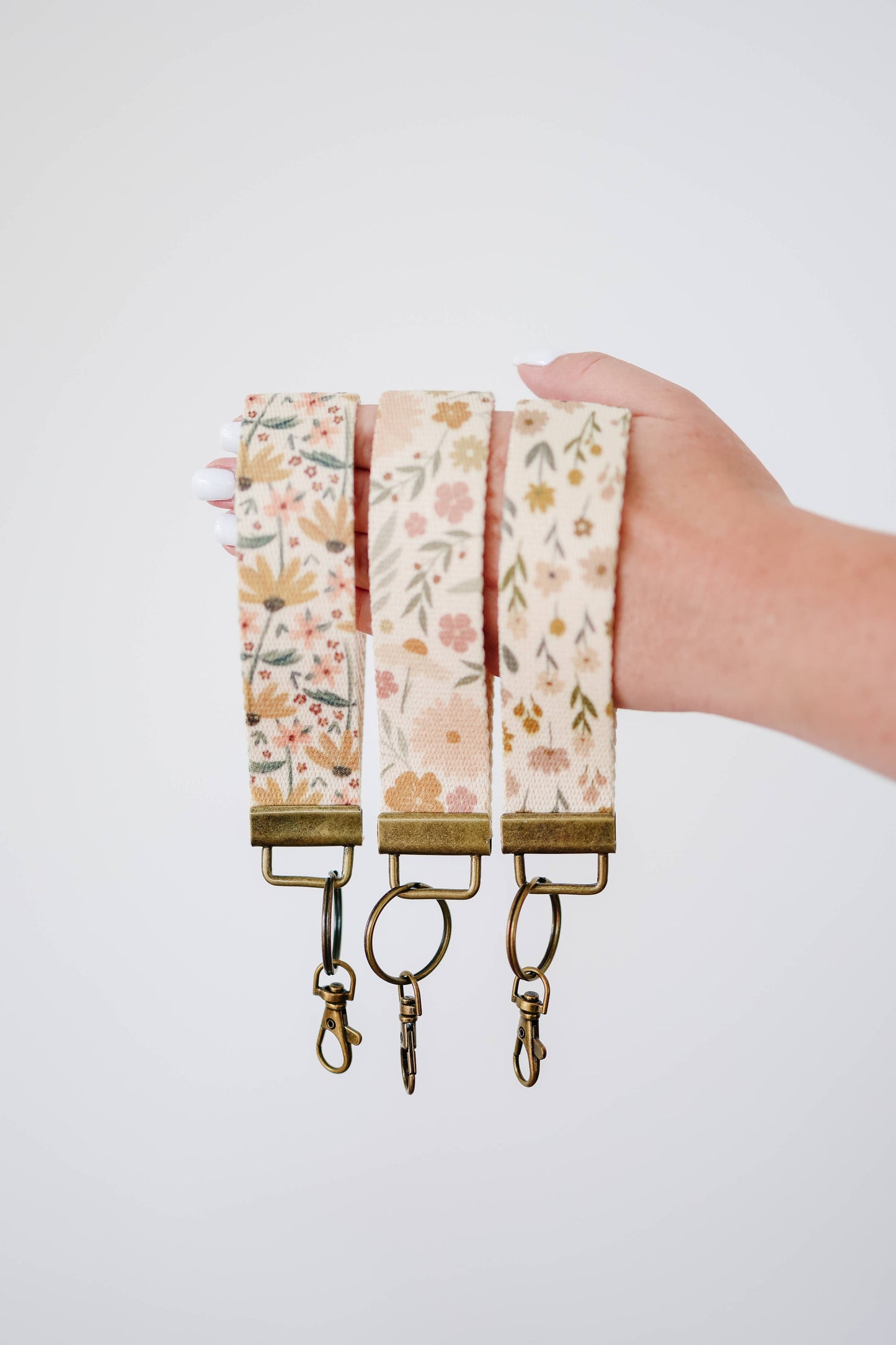 Canvas Wristlet Lanyard Keychain