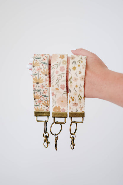 Canvas Wristlet Lanyard Keychain