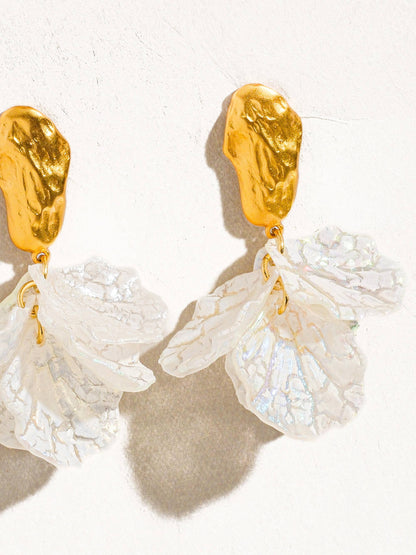 Sicilia 18K Gold Boho Floral Dangle Earring
