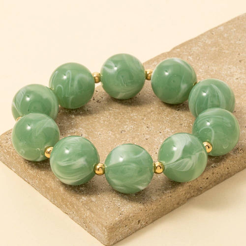 Marble Resin Ball Bracelet