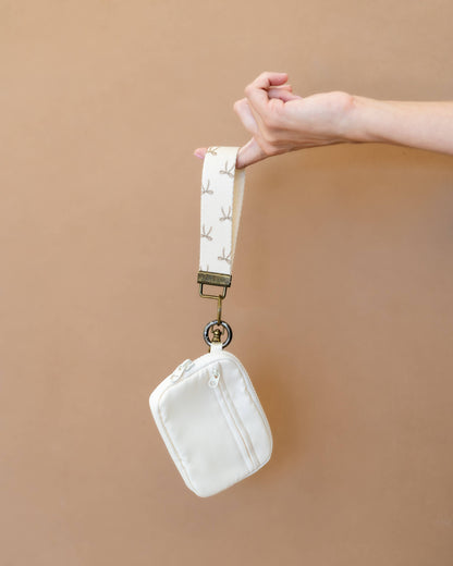Canvas Wristlet Lanyard Keychain