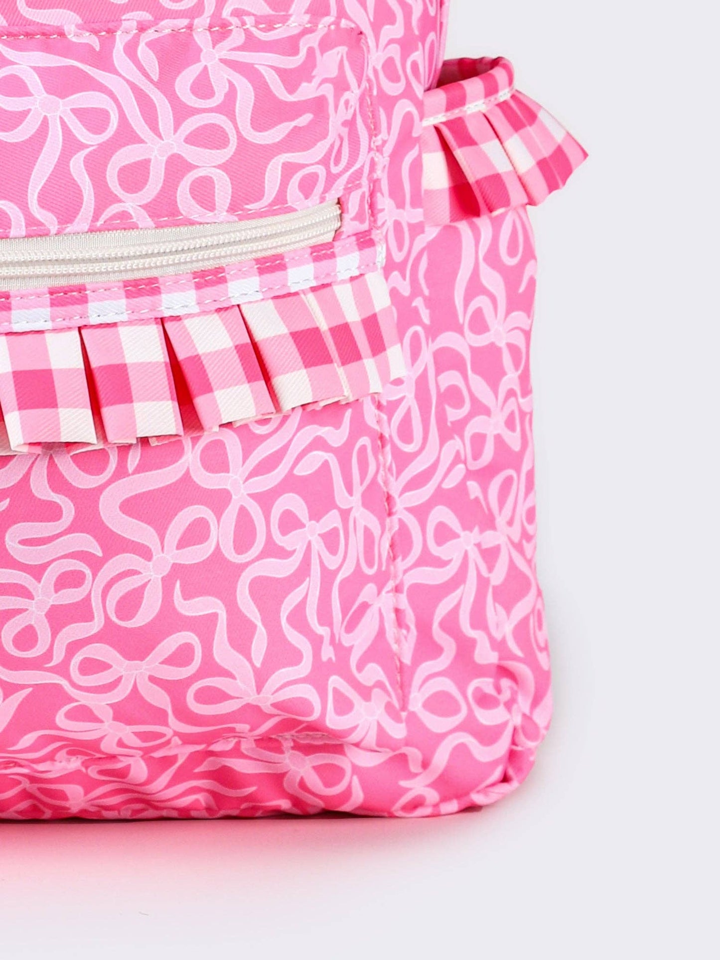 Ruffle Bow Printed Girls Backpack