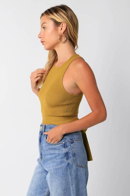 Abby Top: Martini Olive
