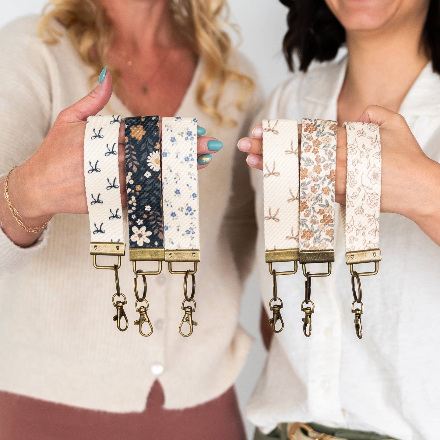 Canvas Wristlet Lanyard Keychain