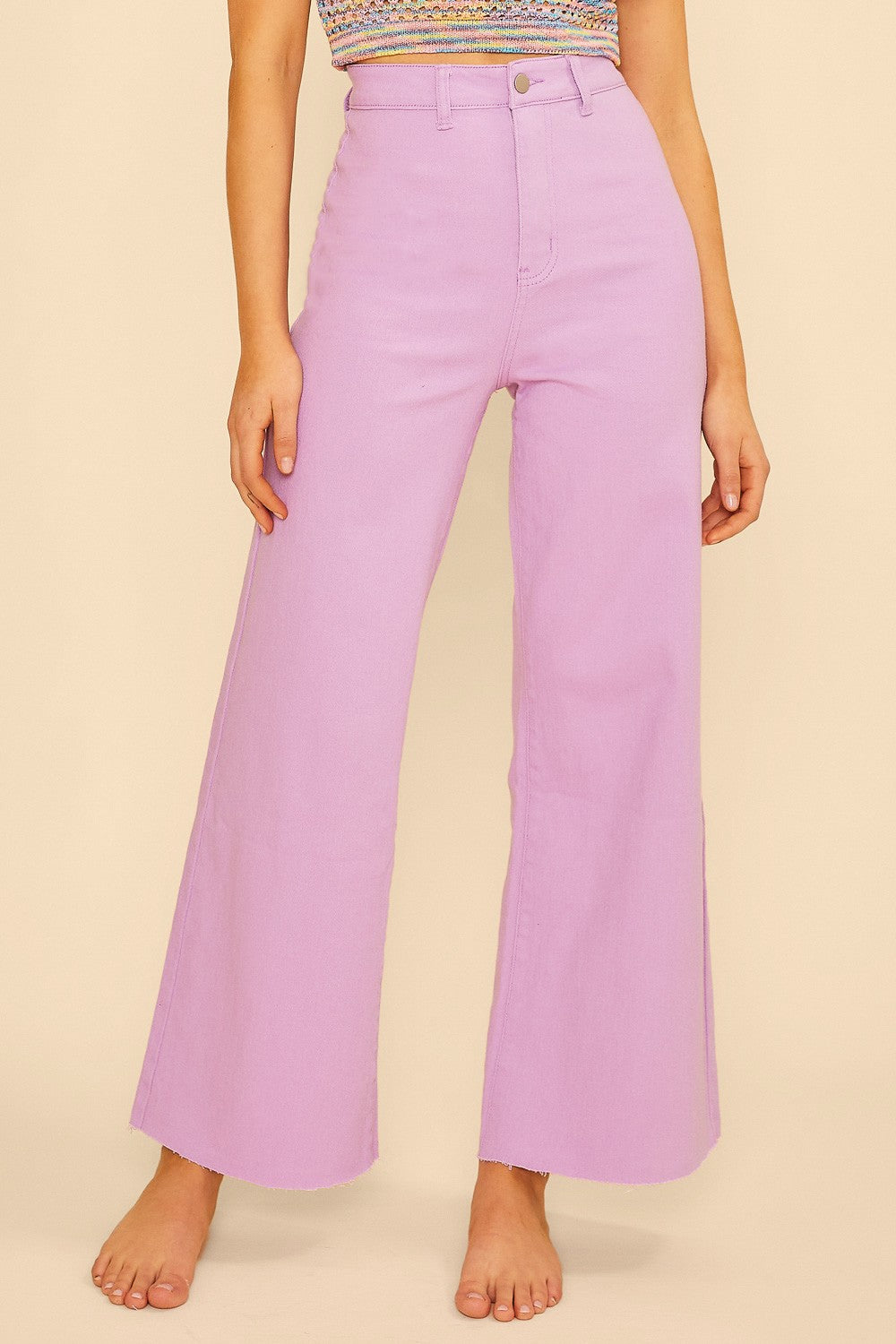 High Rise Stretch Jeans - Lavendar